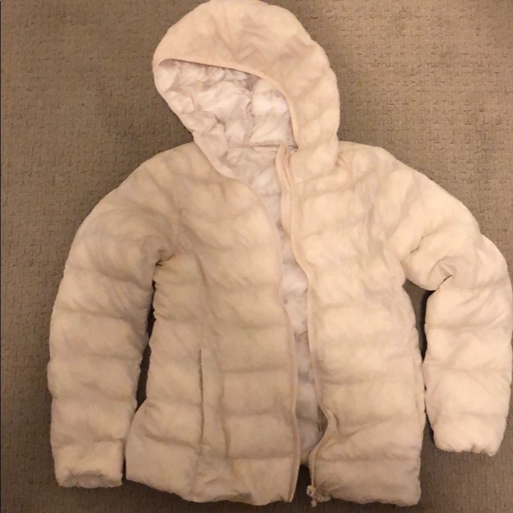 Girls 11-12 Uniqlo Down Parka Beige